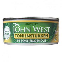 John West tonijnstukken in zonnebloemolie 145 g