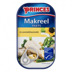 Princes makreelfilets in zonnebloemolie 125 g