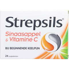 Strepsils sinaasappel & vitamine C 36 zuigtabletten