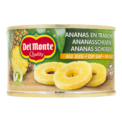 Del Monte ananas schijven op sap 220 g