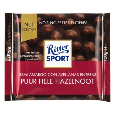 Ritter Sport pure chocolade hazelnoot 100 g