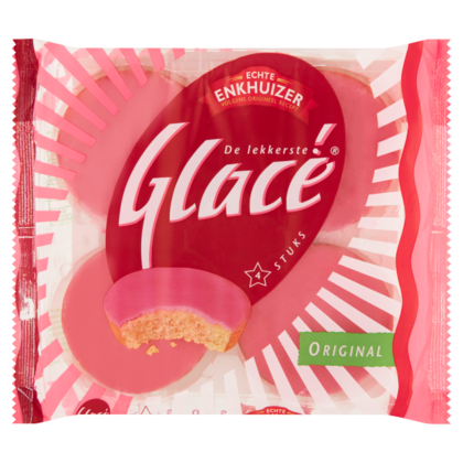 Glacé roze koeken 4 stuks