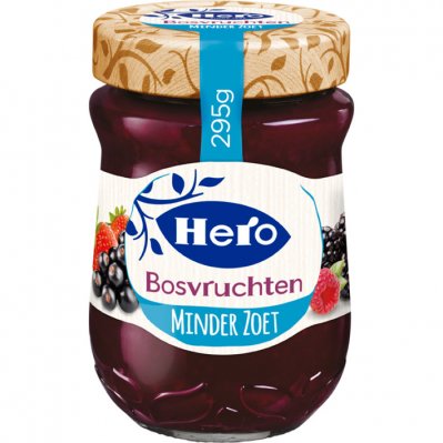 Hero zwarte kersenjam 340 g