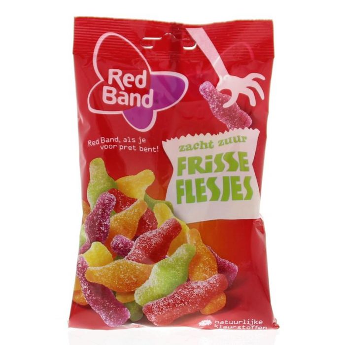 Red Band Frisse Flesjes zacht zuur 140 g
