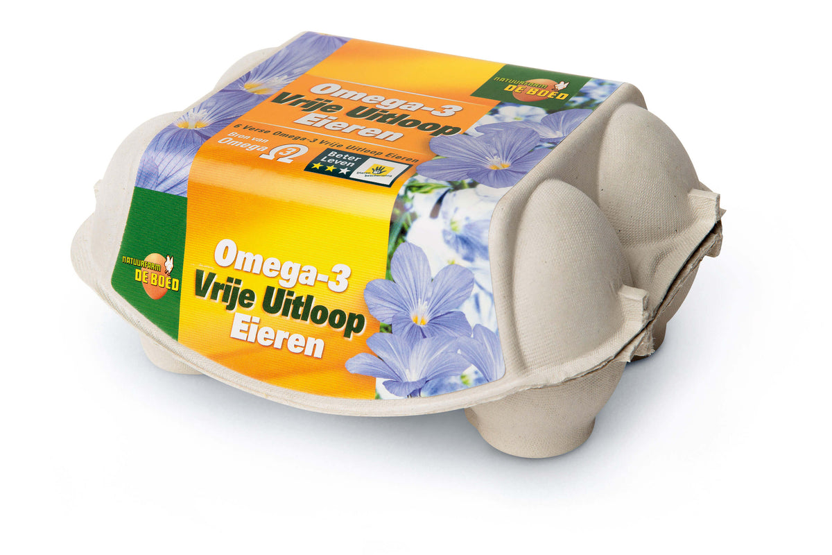 Omega 3 vrije uitloopeieren 6 stuks