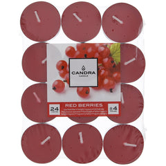CandraTheelichtjes red berry's 24 stuks