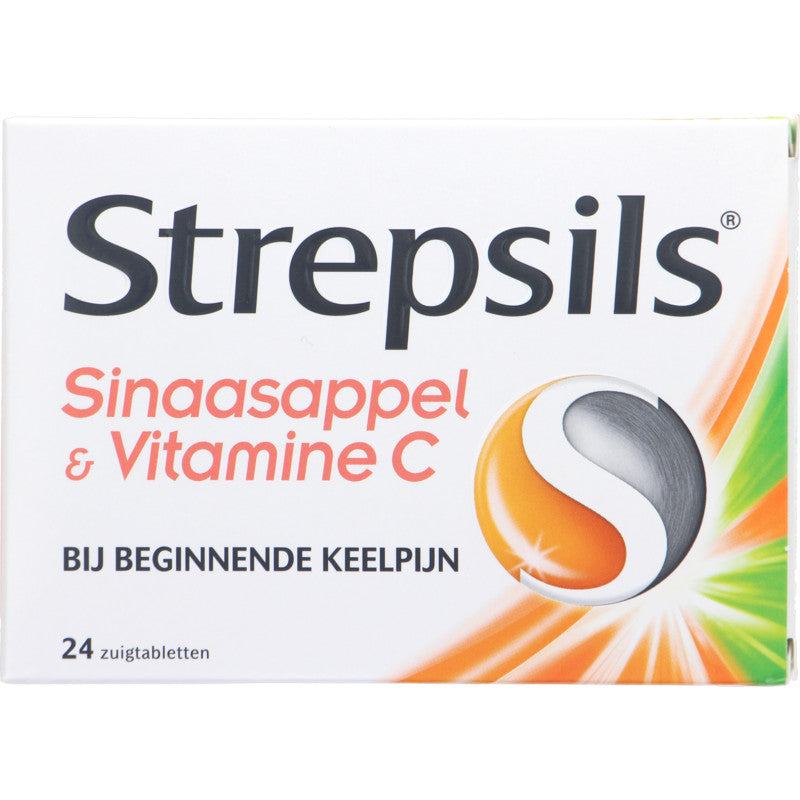Strepsils sinaasappel &amp; vitamine C 36 zuigtabletten