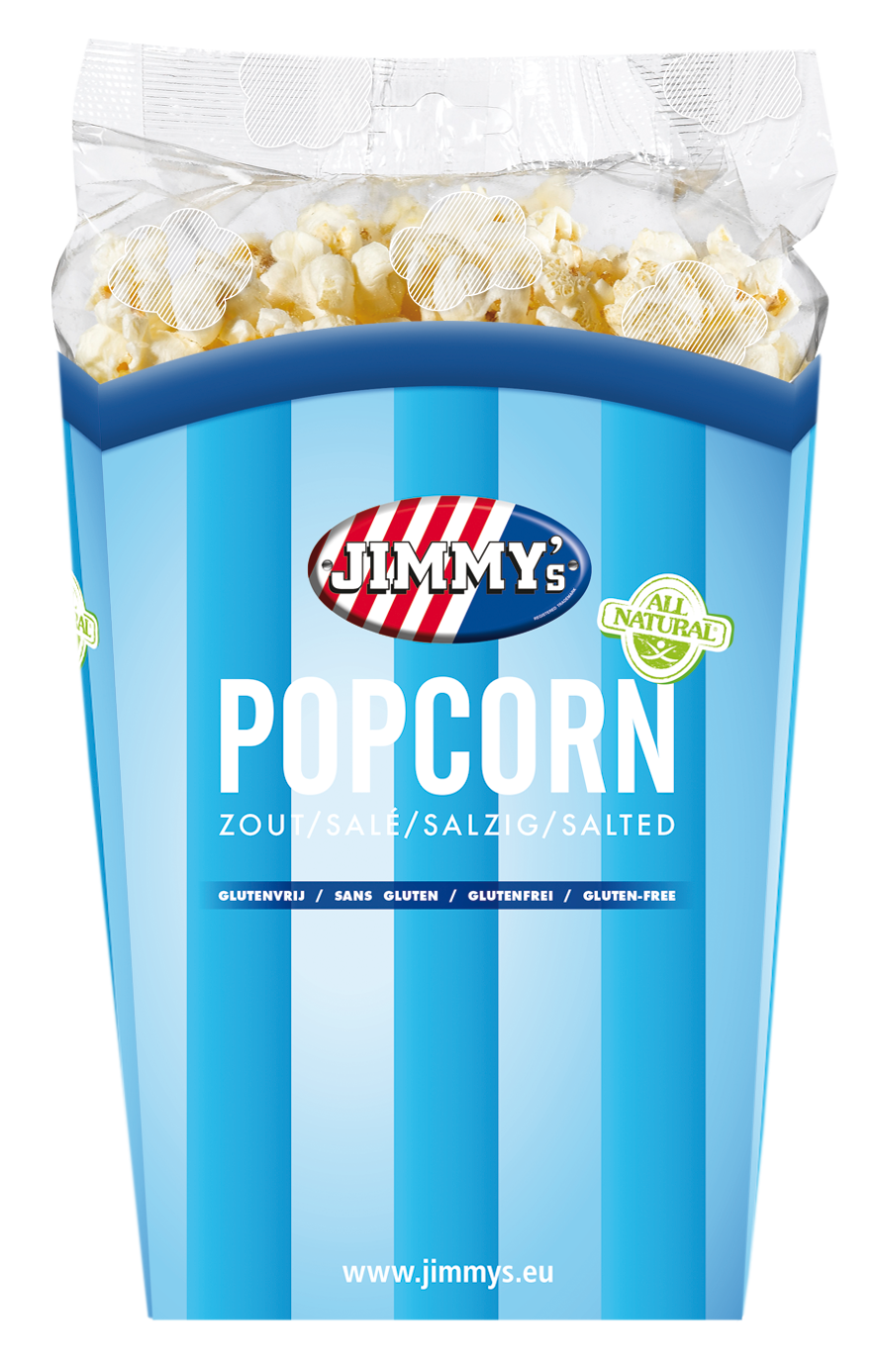 Jimmy's popcorn zout 140 g