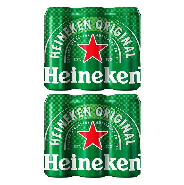 2x Heineken six-pack 0,5L